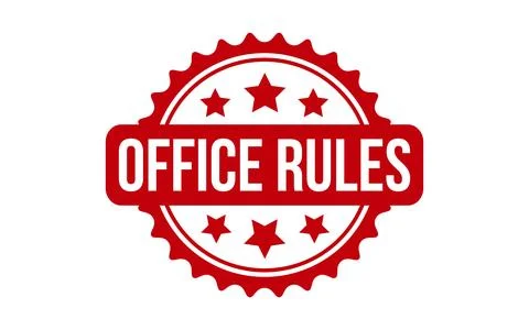 Office Rules rubber grunge stamp seal vector Illustrazione stock