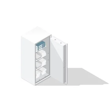 Office safe isometric icon Stock Illustration