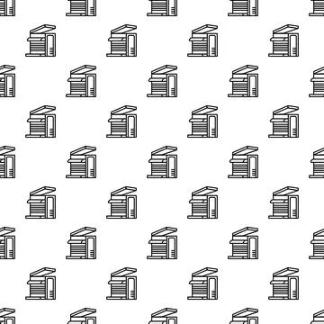 Office scanner and copier technology seamless pattern background Stock Illustration