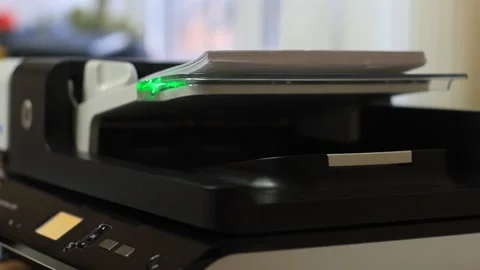 Office Scanner close up shot Stock Footage 234790778