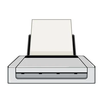 Office scanner document cartoon vector illustration Illustrazione stock