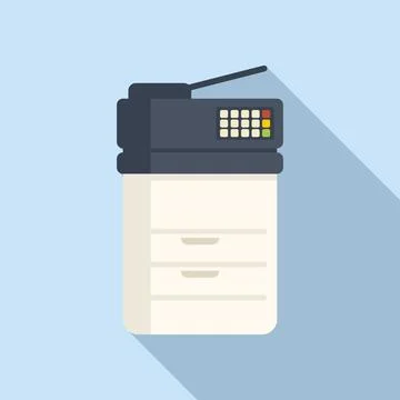 Office scanner icon flat vector. Digital print イラスト素材