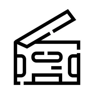Office scanner machine icon for document scanning Stock Illustration