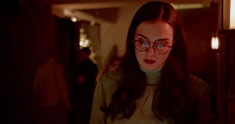 An office scene capturing a dedicated employee working beyond regular hours 動画素材 272255171