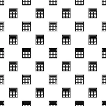 Office, school electronic calculator pattern Illustrazione stock