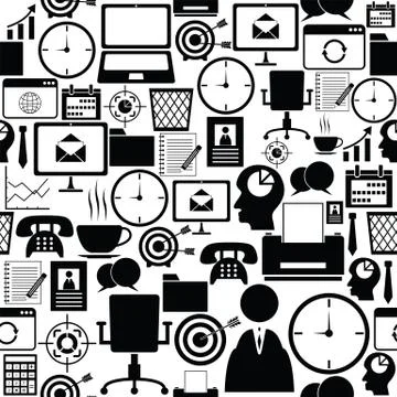 Office seamless pattern background icon. Stock Illustration