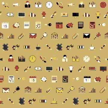 Office seamless pattern 스톡 일러스트