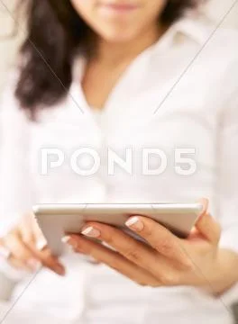 Office secretary with a handheld device Stock Photos