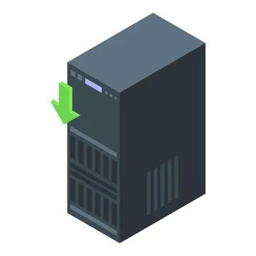 Office server backup icon, isometric style 스톡 일러스트
