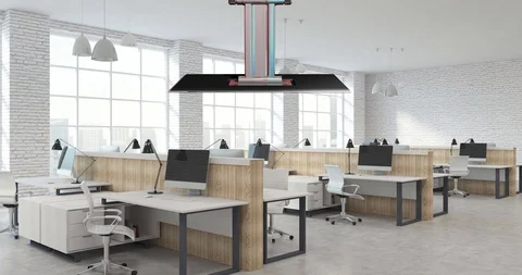 Office Setting Virtual Background Stock Footage 119327316