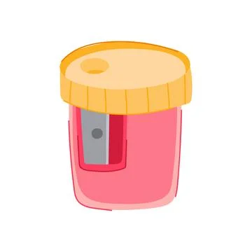 Office sharpener pencil cartoon vector illustration Stock Illustration