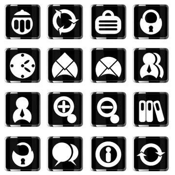 Office simple vector icons Stock Illustration
