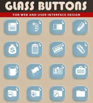 Office simple vector icons Stock Illustration