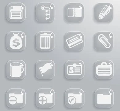 Office simple vector icons Stock Illustration