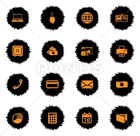 Office simply icons Stock Illustration