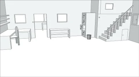 Office sketch Stock-Illustration