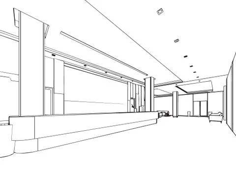 Office sketch Stock Illustration