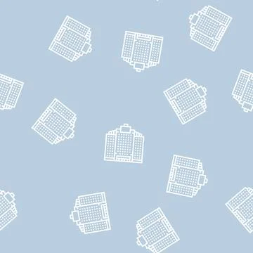 Office skyscraper building line seamless pattern Stock Illustration