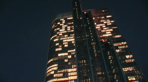 Office skyscraper with elevators  Video stock 347616