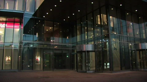 Office skyscraper at night Stock Footage 347654