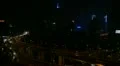 Office Skyscrapers Shanghai Cityscape Aerial View Highway Busy Road Night Light HD Footage