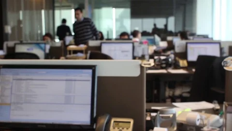 Office slider shot Stock Footage 77046612