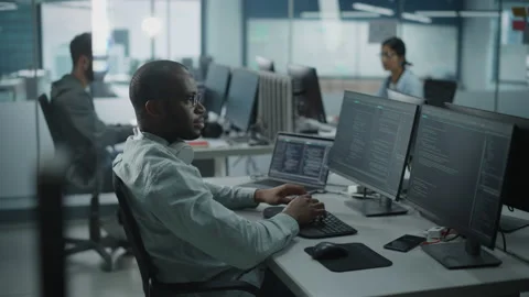 Office Software Programmers Work Stock Footage 159540935