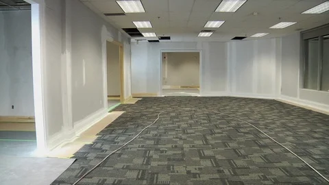 The office space in the process of renovation Stock Footage 111497635