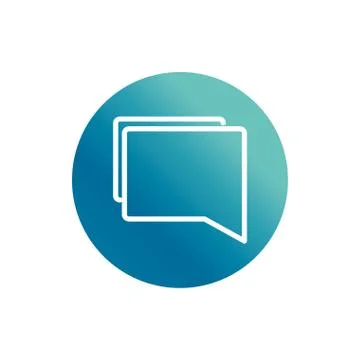 Office speech bubble talk dialogue block gradient style icon イラスト素材