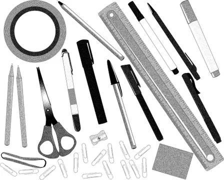Office Staionary Odds Stock Illustration