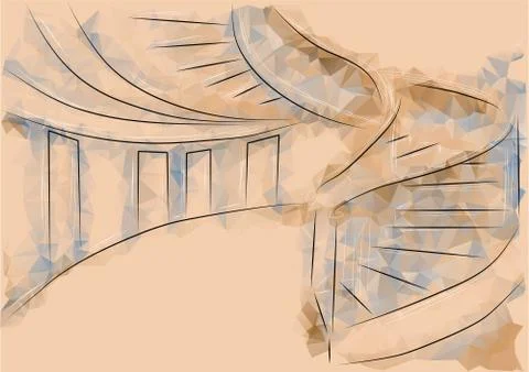 Office stairs Stock Illustration