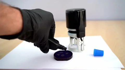 Office Stamp Video stock 156253412