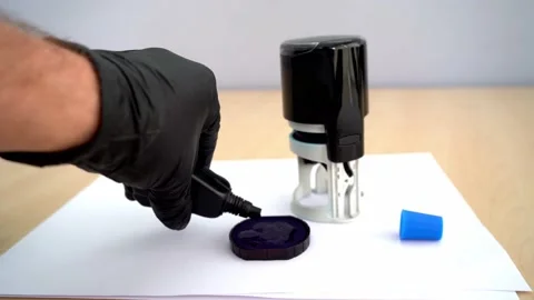 Office Stamp Stock Footage 156253454