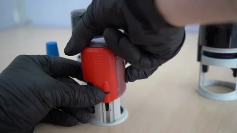 Office Stamp Video stock 156253743