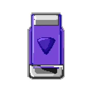 Office stamp handle pixel art vector illustration Illustration
