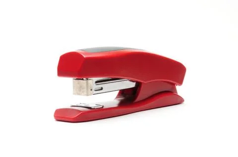 Office stapler on a white background Stock Photos