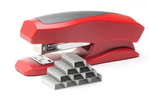 Office stapler on a white background Stock Photos