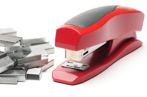 Office stapler on a white background Stock Photos