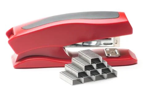 Office stapler on a white background Stock Photos