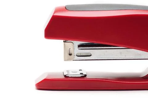 Office stapler on a white background Stock Photos