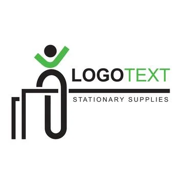 A office stationery logo Stock Illustration