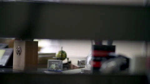 Office stationery on table wide Видео 55690247