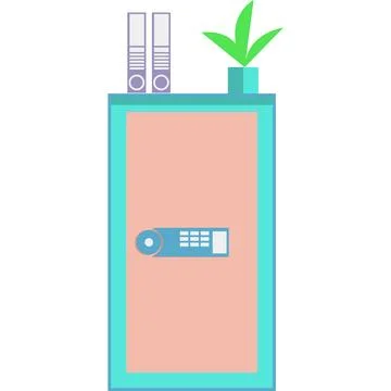 Office strong box vector safety data storage icon Stock Illustration