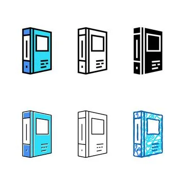 Office stylized folder color icon vector Stock Illustration