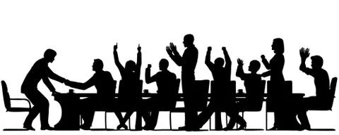 Office success Stock Illustration