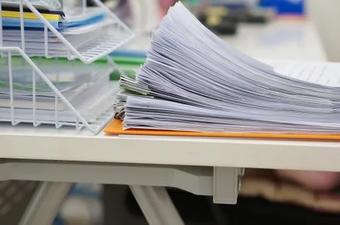 Office supplies and data work Foto stock
