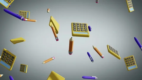 Office Supplies Fall Stock Footage 344286016