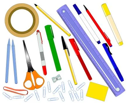 Office Supplies Stock Illustration
