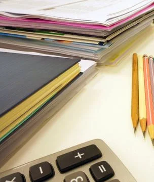 Office supplies on the table Stock Photos