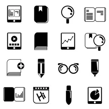Office supply icons Stock Illustration